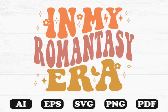 In My Romantic Era Retro Wavy Svg T-shirt Design for Crafts and Graphics