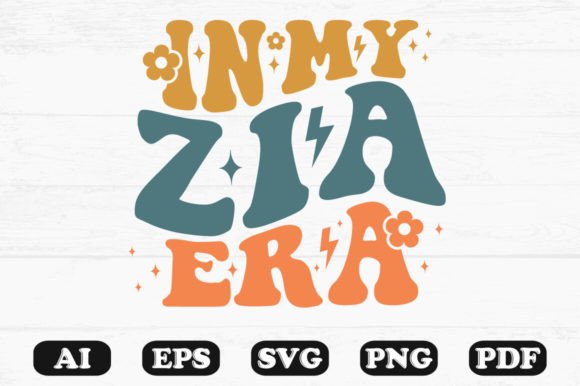 In My Zia Era Retro Wavy Svg T-shirt Graphics for Crafts