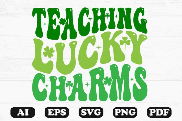 Teaching Lucky Charms Retro Wavy Svg Graphics for Crafts