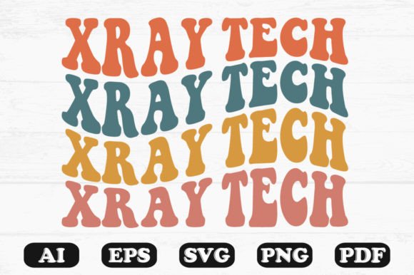 X-ray Tech Retro Wavy Svg T-shirt Design for Graphics and Crafts